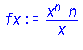 x^n*n/x
