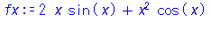 2*x*sin(x)+x^2*cos(x)
