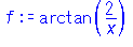 arctan(2/x)