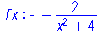 -2/(x^2+4)