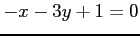 $ -x-3y+1=0$