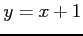 $ y=x+1$