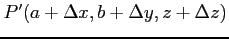 $ P'(a+\Delta x,b+\Delta y,z+\Delta z)$